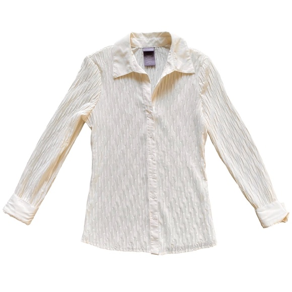 Cream Button Down Shirt - Picture 2 of 10